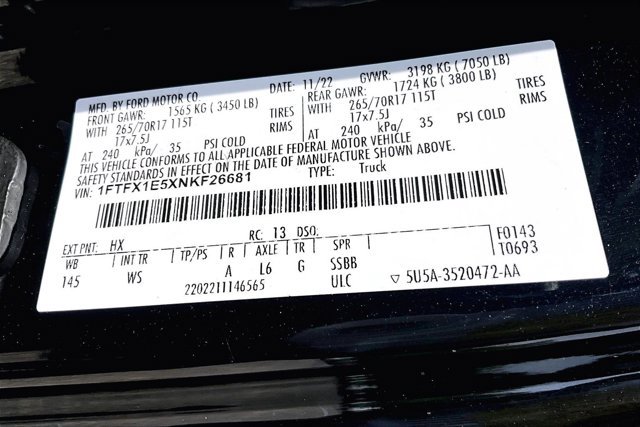 Certified 2022 Ford F150 XL w/ Equipment Group 101A High AWD/4WD image 33