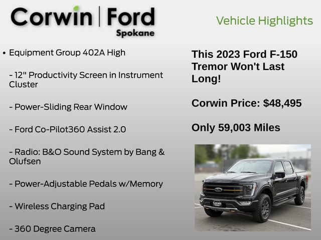 Certified 2023 Ford F150 Tremor w/ Equipment Group 402A High AWD/4WD image 7