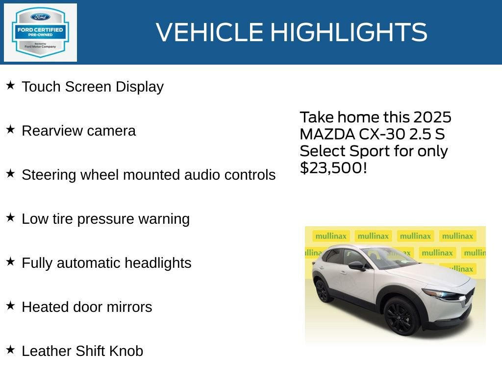 Used 2025 MAZDA CX-30 AWD 2.5 S w/ Select Sport Pkg image 24