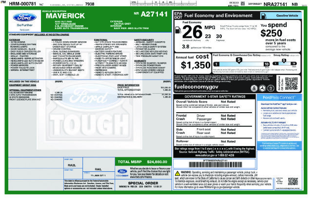 Certified 2022 Ford Maverick XLT FWD image 36