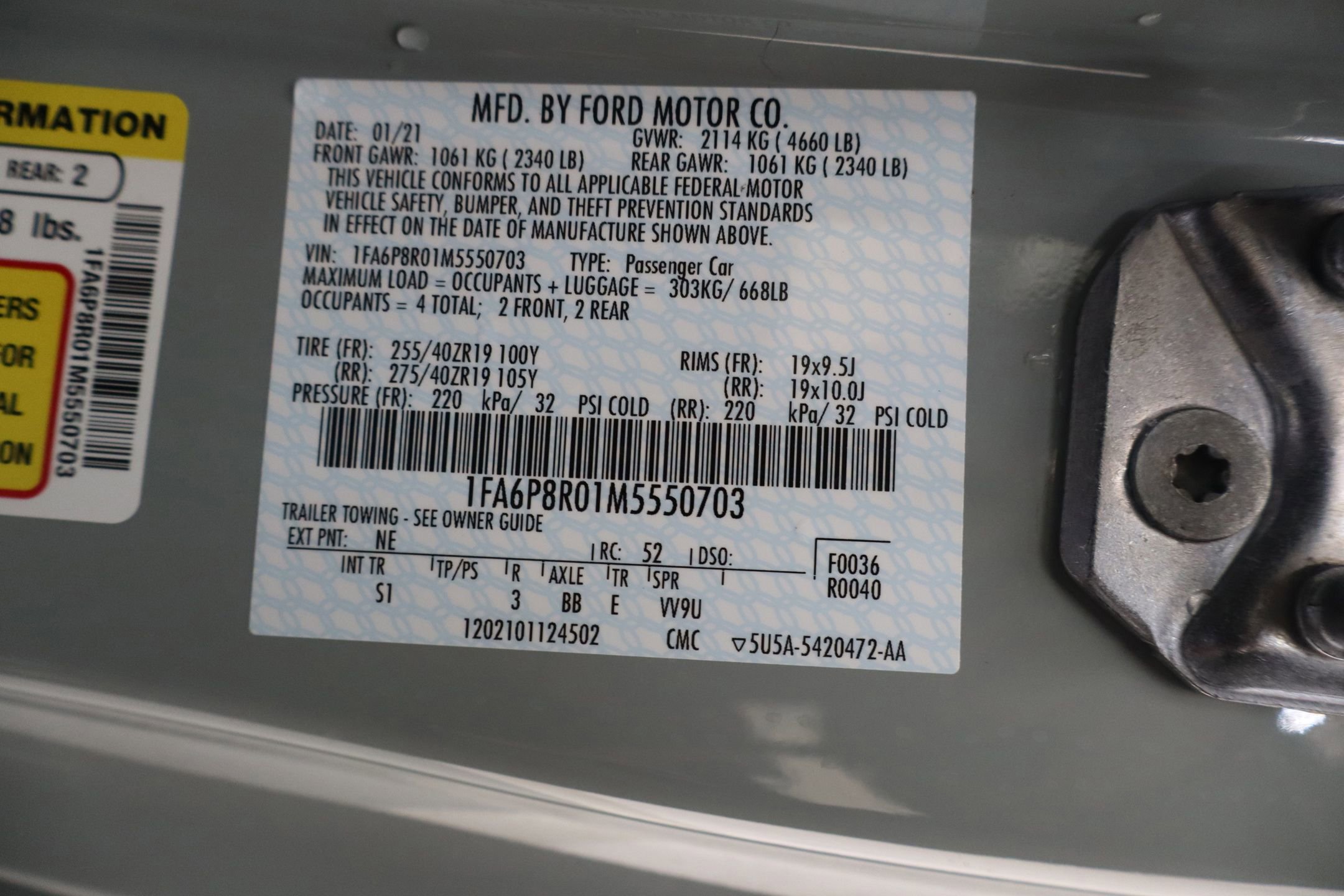 Certified 2021 Ford Mustang Mach 1 w/ Equipment Group 700A image 28