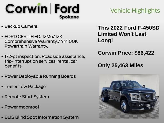 Certified 2022 Ford F450 Limited w/ FX4 Off-Road Package AWD/4WD image 7