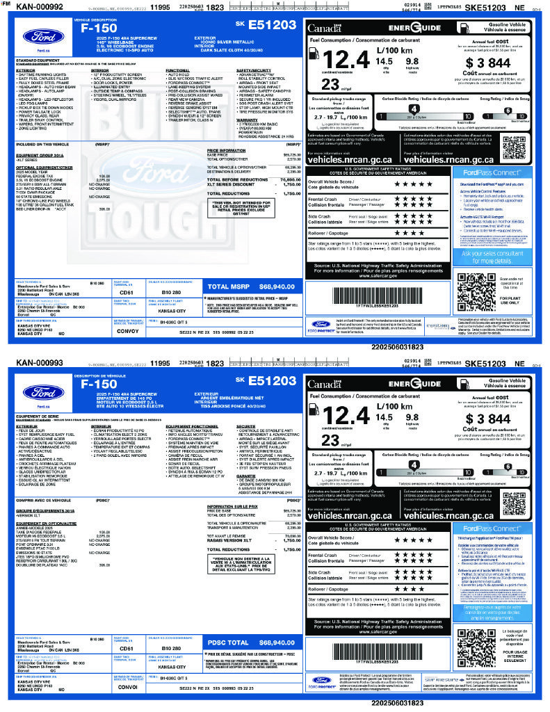 Certified 2025 Ford F150 XLT w/ Equipment Group 301A Standard AWD/4WD image 5