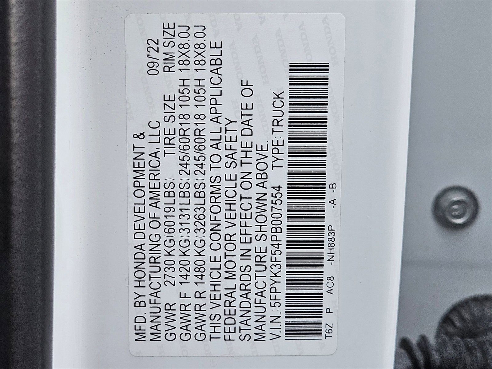 Used 2023 Honda Ridgeline RTL image 26