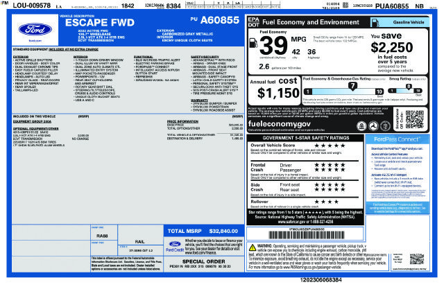 Certified 2023 Ford Escape Active FWD image 38