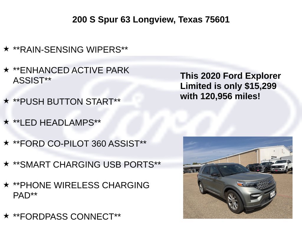 Certified 2020 Ford Explorer Limited RWD image 20