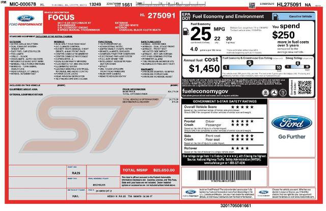 Certified 2017 Ford Focus ST FWD image 2