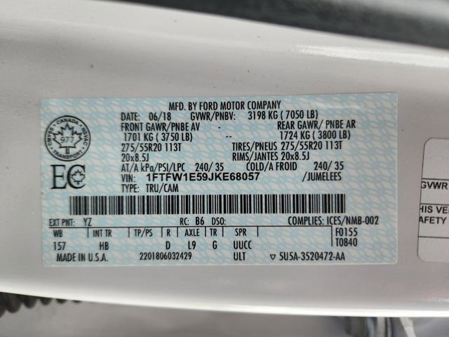 Certified 2018 Ford F150 Lariat w/ Equipment Group 502A Luxury image 29