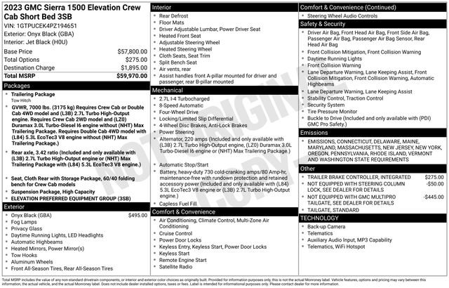 Used 2023 GMC Sierra 1500 Elevation image 33