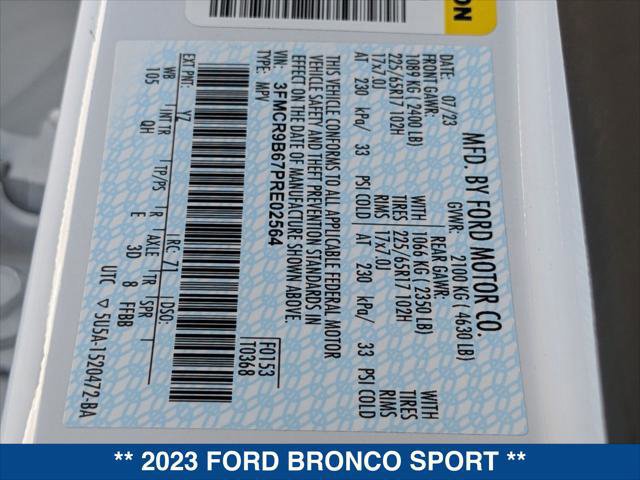 Certified 2023 Ford Bronco Sport Big Bend w/ Convenience Package image 23