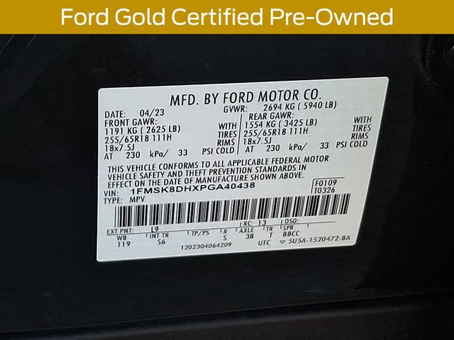 Certified 2023 Ford Explorer XLT w/ Equipment Group 202A AWD/4WD image 29
