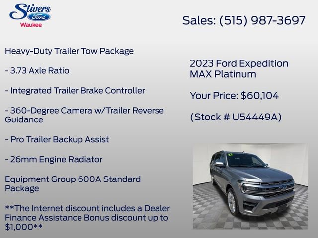 Certified 2023 Ford Expedition Max Platinum AWD/4WD image 8