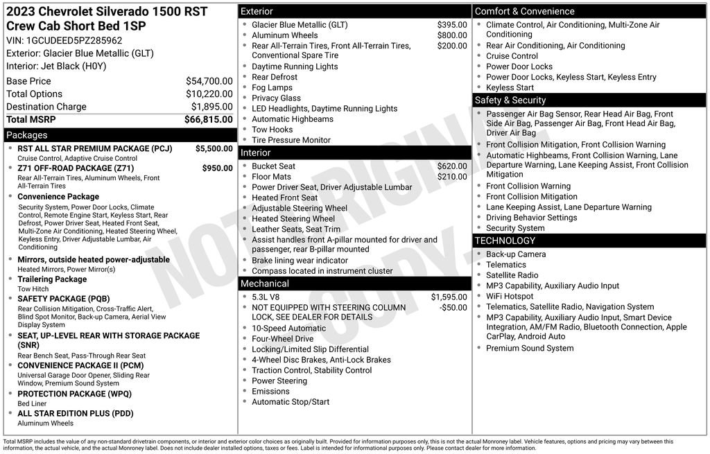 Used 2023 Chevrolet Silverado 1500 RST w/ RST All Star Premium Package AWD/4WD image 2