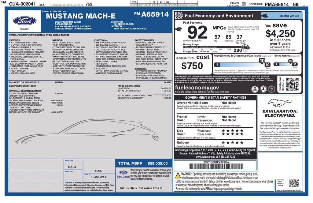 Certified 2023 Ford Mustang Mach-E Premium AWD/4WD image 13