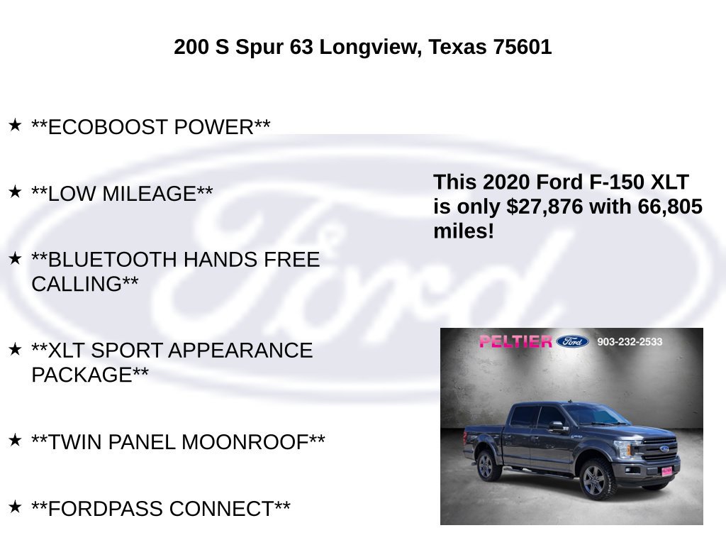 Certified 2020 Ford F150 XLT w/ Equipment Group 302A Luxury RWD image 10