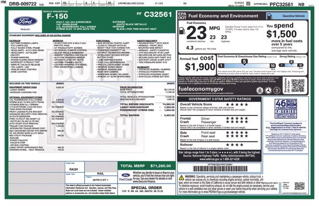 Certified 2023 Ford F150 Lariat w/ Equipment Group 502A High AWD/4WD image 5