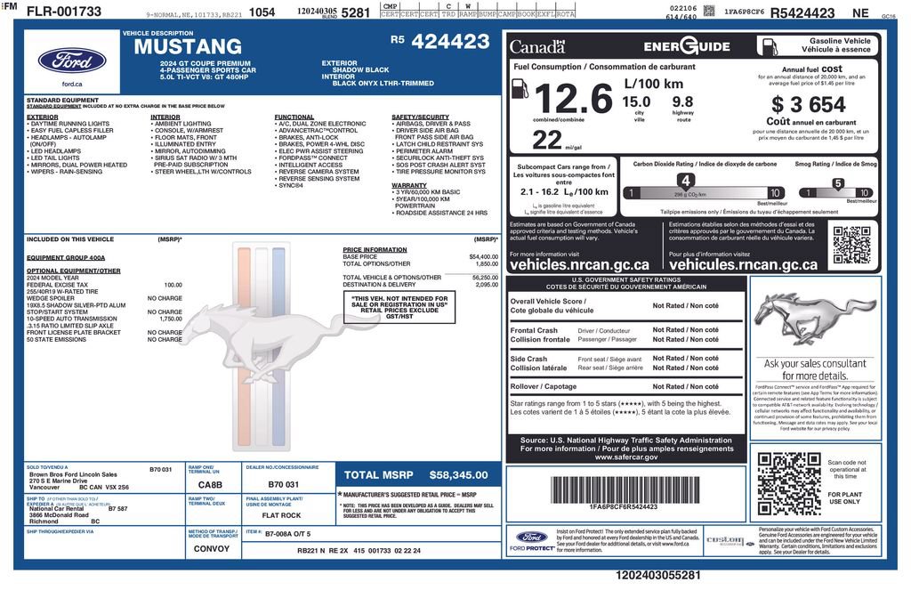 Certified 2024 Ford Mustang GT Premium RWD image 35