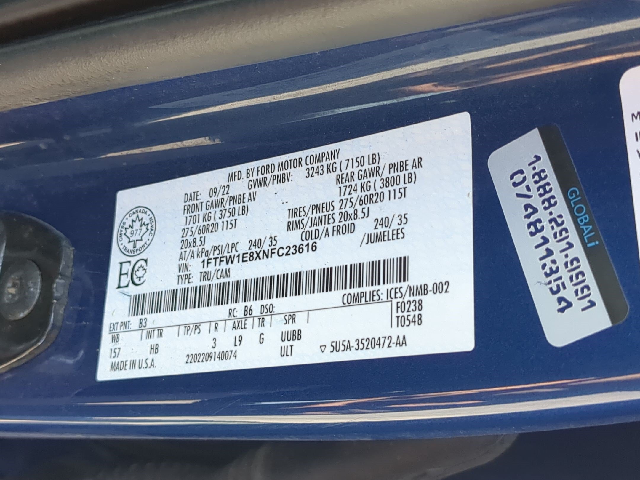 Certified 2022 Ford F150 Lariat AWD/4WD image 34