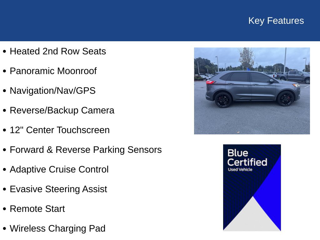 Certified 2022 Ford Edge ST w/ Equipment Group 401A AWD/4WD image 34