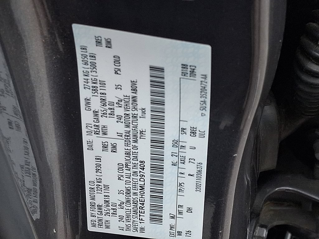 Certified 2021 Ford Ranger Lariat w/ Equipment Group 501A High RWD image 27