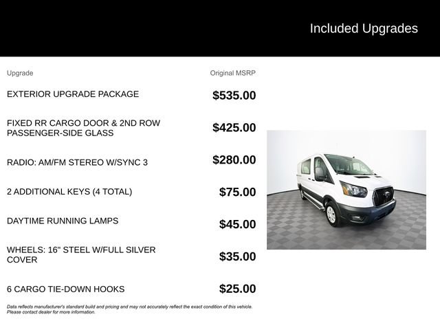 Certified 2025 Ford Transit 250 Low Roof w/ Exterior Upgrade Package RWD image 6
