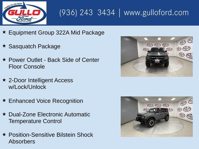Certified 2021 Ford Bronco Black Diamond w/ Sasquatch Package AWD/4WD image 11