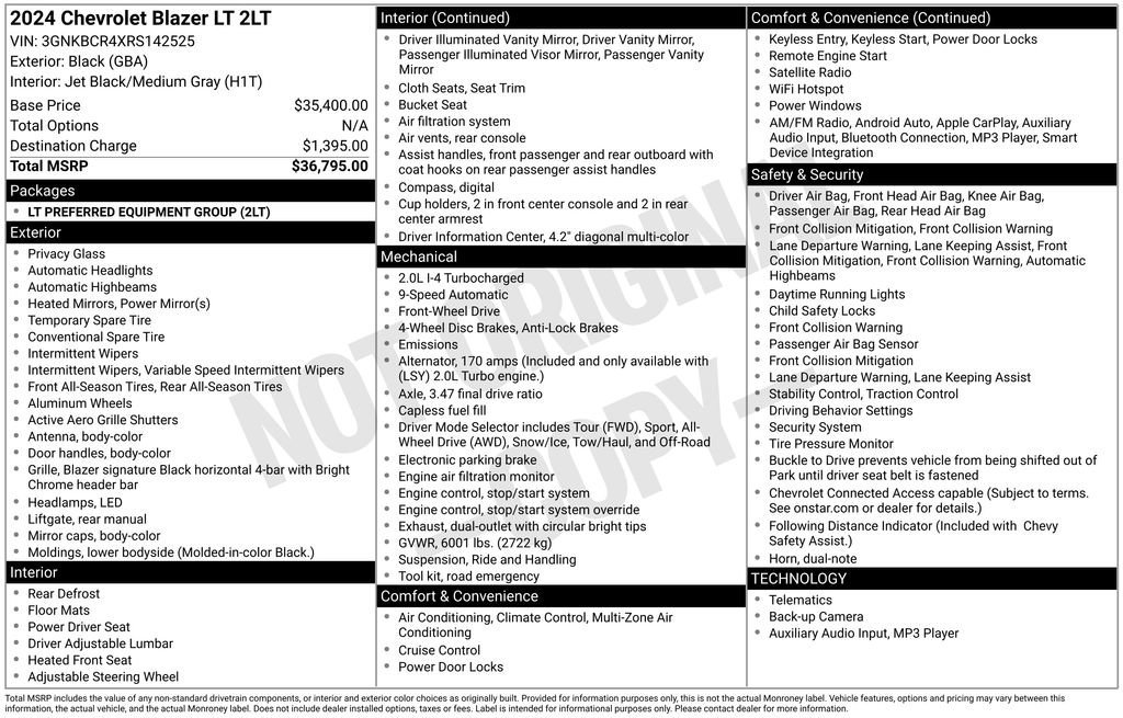 Used 2024 Chevrolet Blazer LT image 33