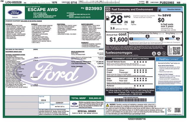 Certified 2023 Ford Escape Active w/ Tech Pack #2 AWD/4WD image 11