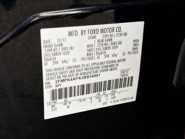 Certified 2018 Ford Edge Sport w/ Technology Package AWD/4WD image 38