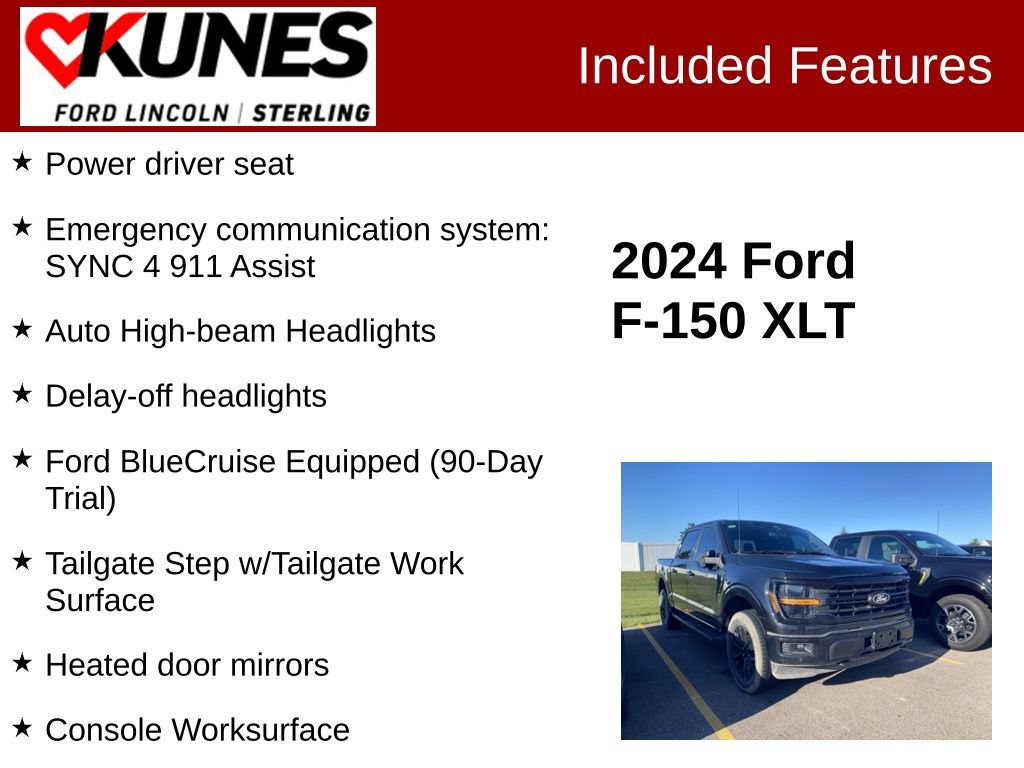 Certified 2024 Ford F150 XLT w/ Equipment Group 303A High AWD/4WD image 3