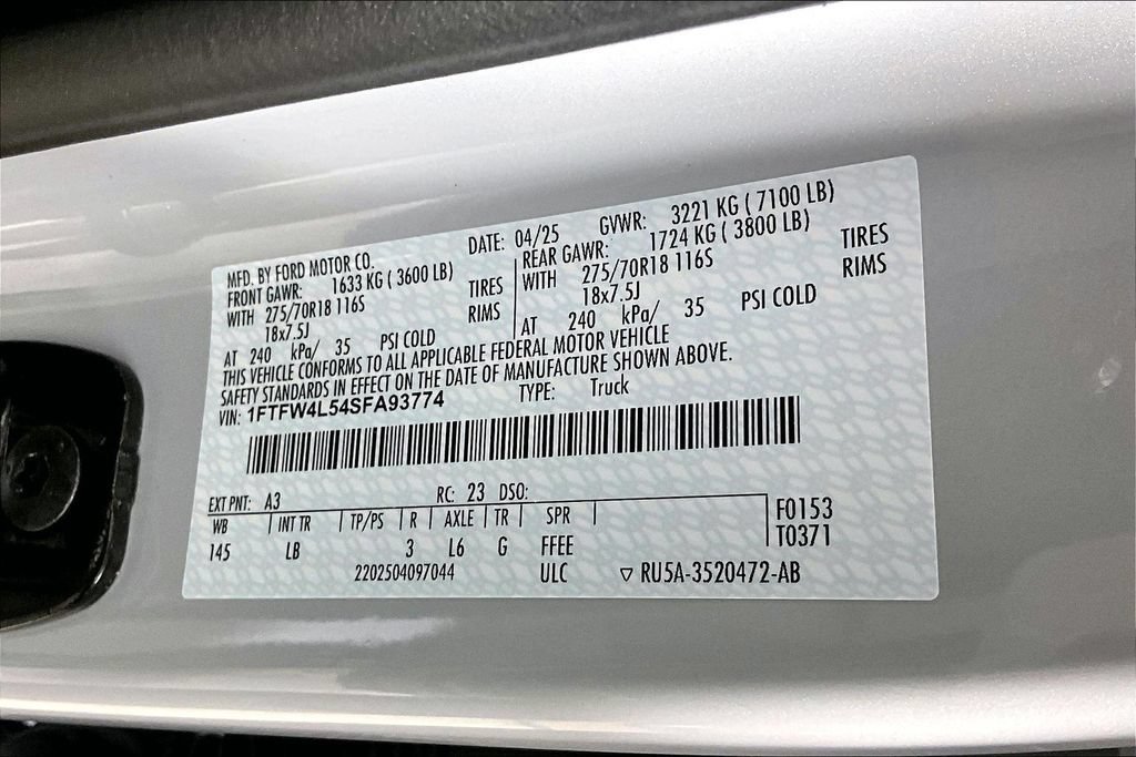 Certified 2025 Ford F150 Tremor w/ Bed Utility Package AWD/4WD image 26