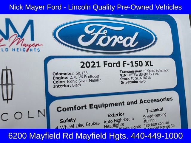 Certified 2021 Ford F150 XL w/ STX Appearance Package image 33