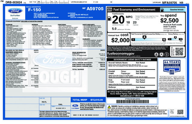 Certified 2021 Ford F150 King Ranch w/ Equipment Group 601A High AWD/4WD image 19