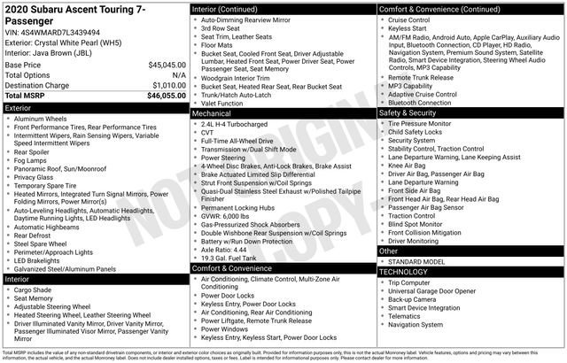 Used 2020 Subaru Ascent Touring image 6