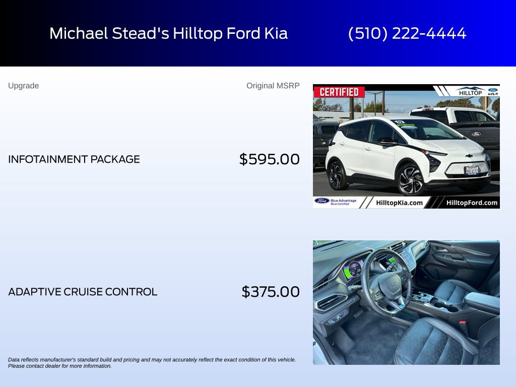 Used 2022 Chevrolet Bolt LT w/ Infotainment Package FWD image 6