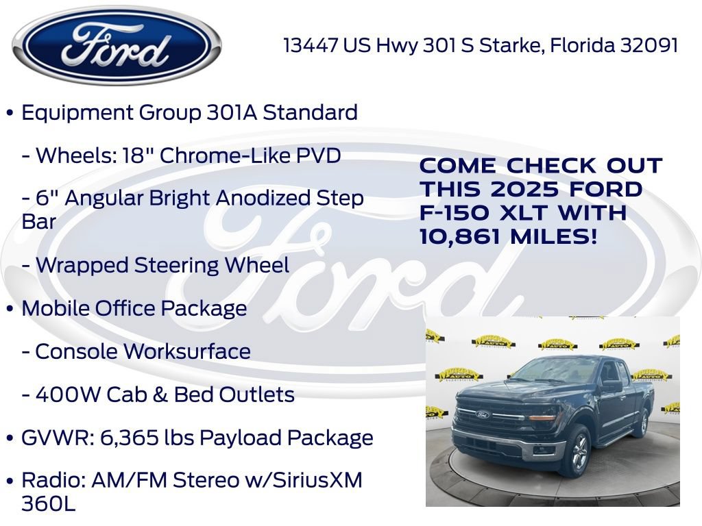 Certified 2025 Ford F150 XLT w/ Equipment Group 301A Standard RWD image 22