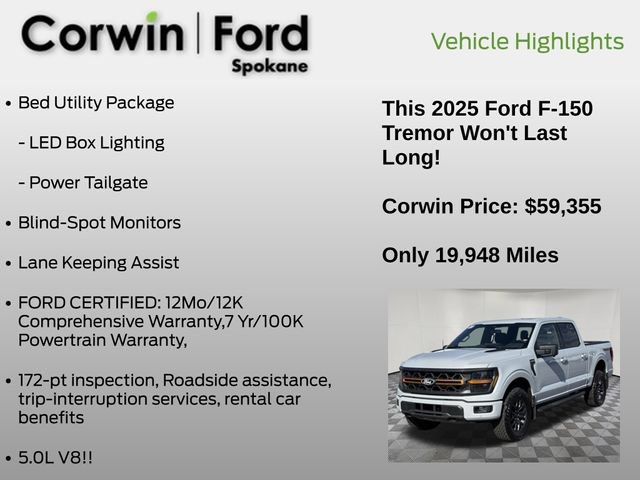 Certified 2025 Ford F150 Tremor w/ Mobile Office Package AWD/4WD image 13