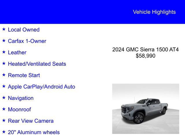 Used 2024 GMC Sierra 1500 AT4 w/ AT4 Preferred Package image 6