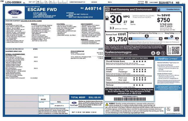 Certified 2025 Ford Escape ST-Line w/ Tech Pack #1 FWD image 2