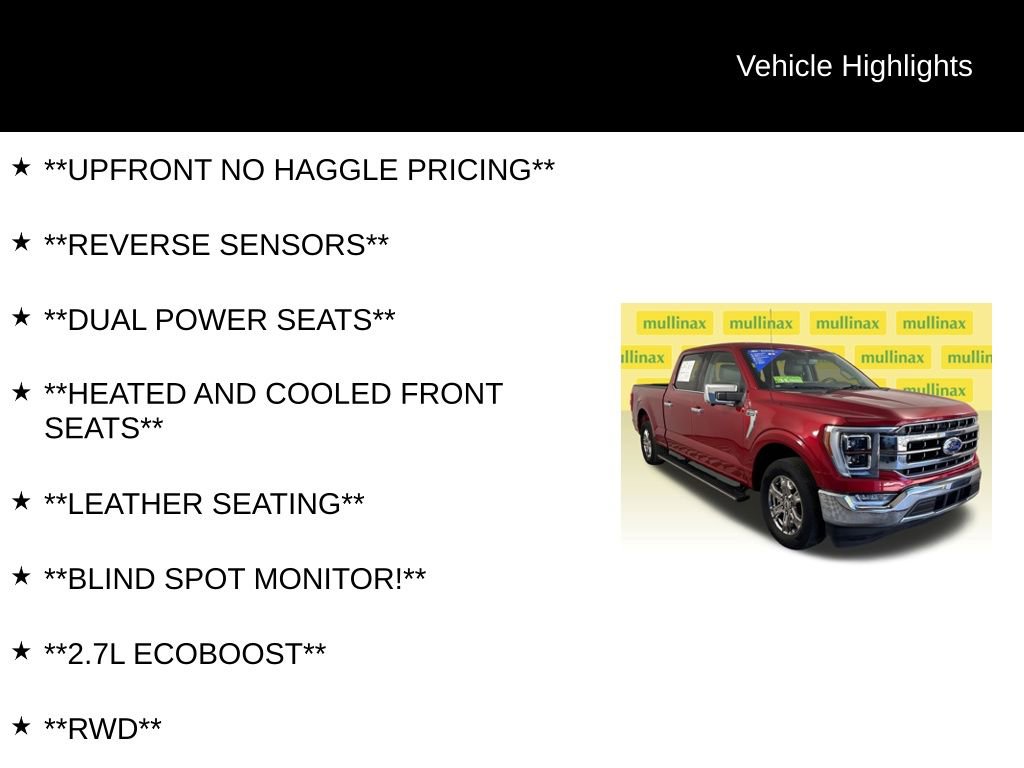 Certified 2021 Ford F150 Lariat w/ Equipment Group 502A High RWD image 12