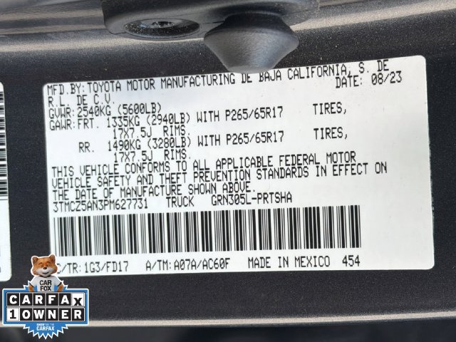 Used 2023 Toyota Tacoma TRD Sport w/ Technology Package AWD/4WD image 44