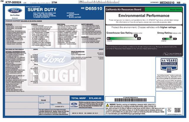 Certified 2021 Ford F350 Lariat w/ Lariat Ultimate Package AWD/4WD image 57