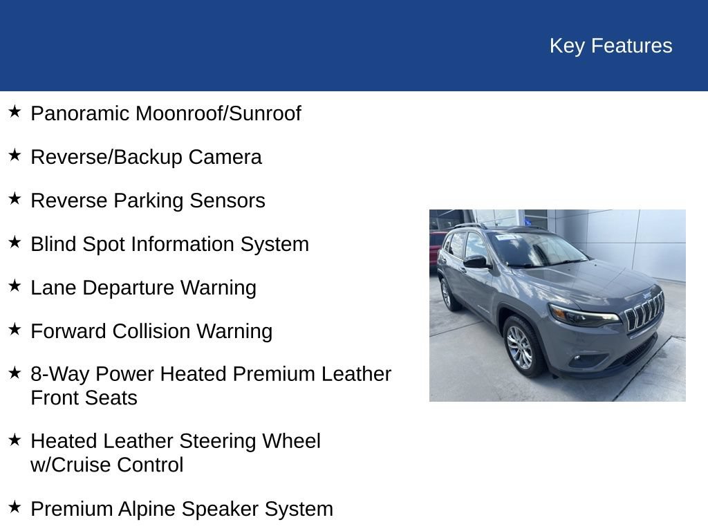 Used 2022 Jeep Cherokee Latitude Lux w/ Sun & Sound Group FWD image 38