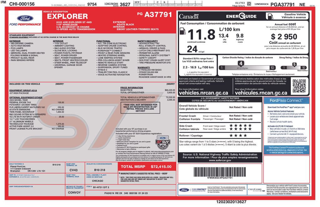 Certified 2023 Ford Explorer ST w/ Technology Package image 28