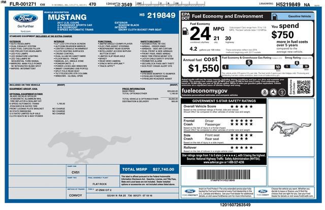 Certified 2017 Ford Mustang Coupe RWD image 35