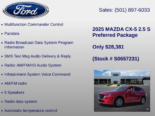 Used 2025 MAZDA CX-5 AWD 2.5 S w/ Preferred Package image 6