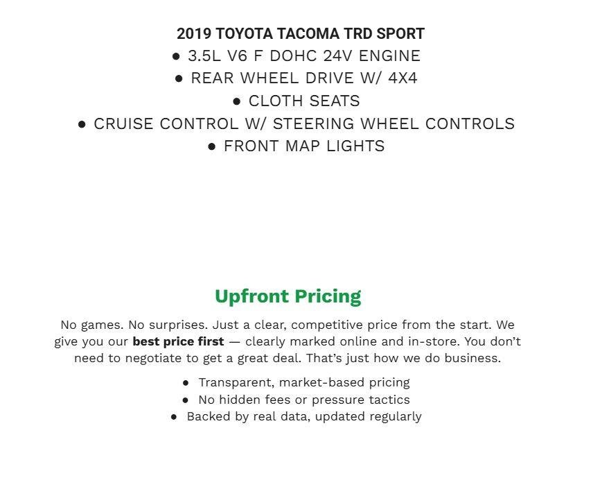 Used 2019 Toyota Tacoma SR5 AWD/4WD image 2