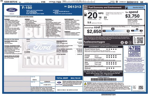 Certified 2025 Ford F150 STX w/ Equipment Group 200A AWD/4WD image 43
