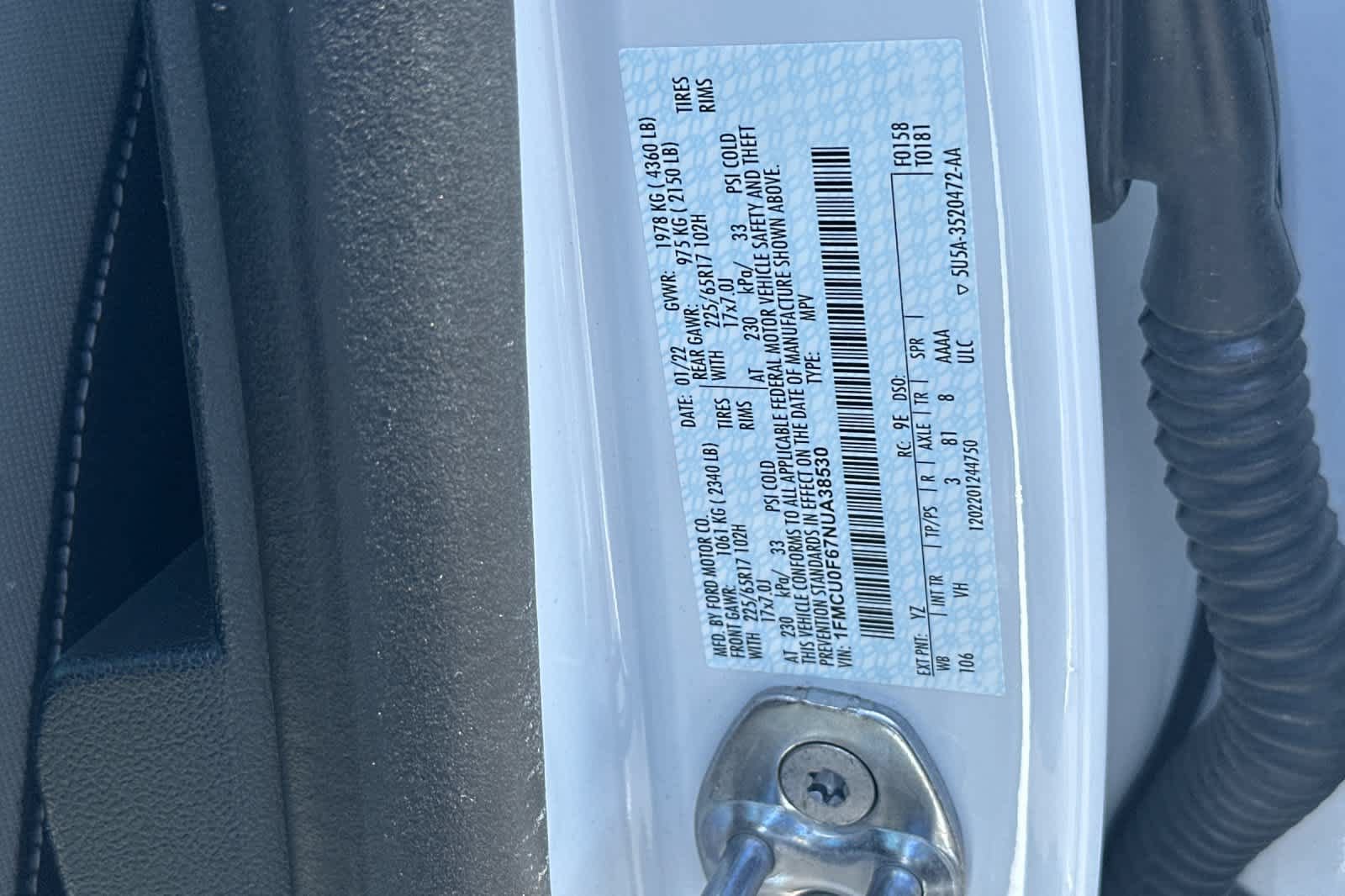 Certified 2022 Ford Escape S FWD image 31