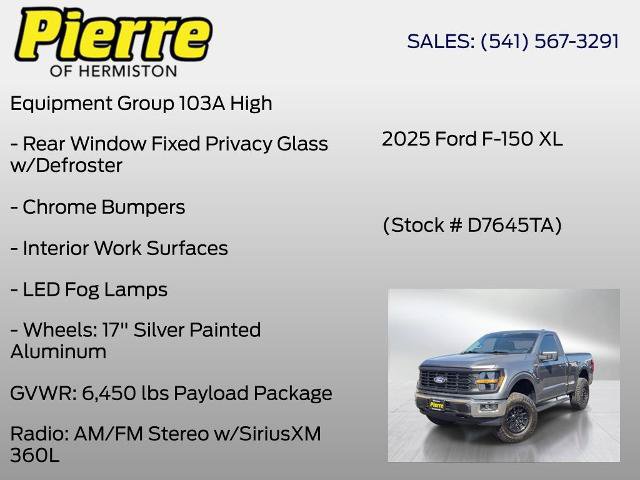 Certified 2025 Ford F150 XL w/ Equipment Group 103A High AWD/4WD image 6